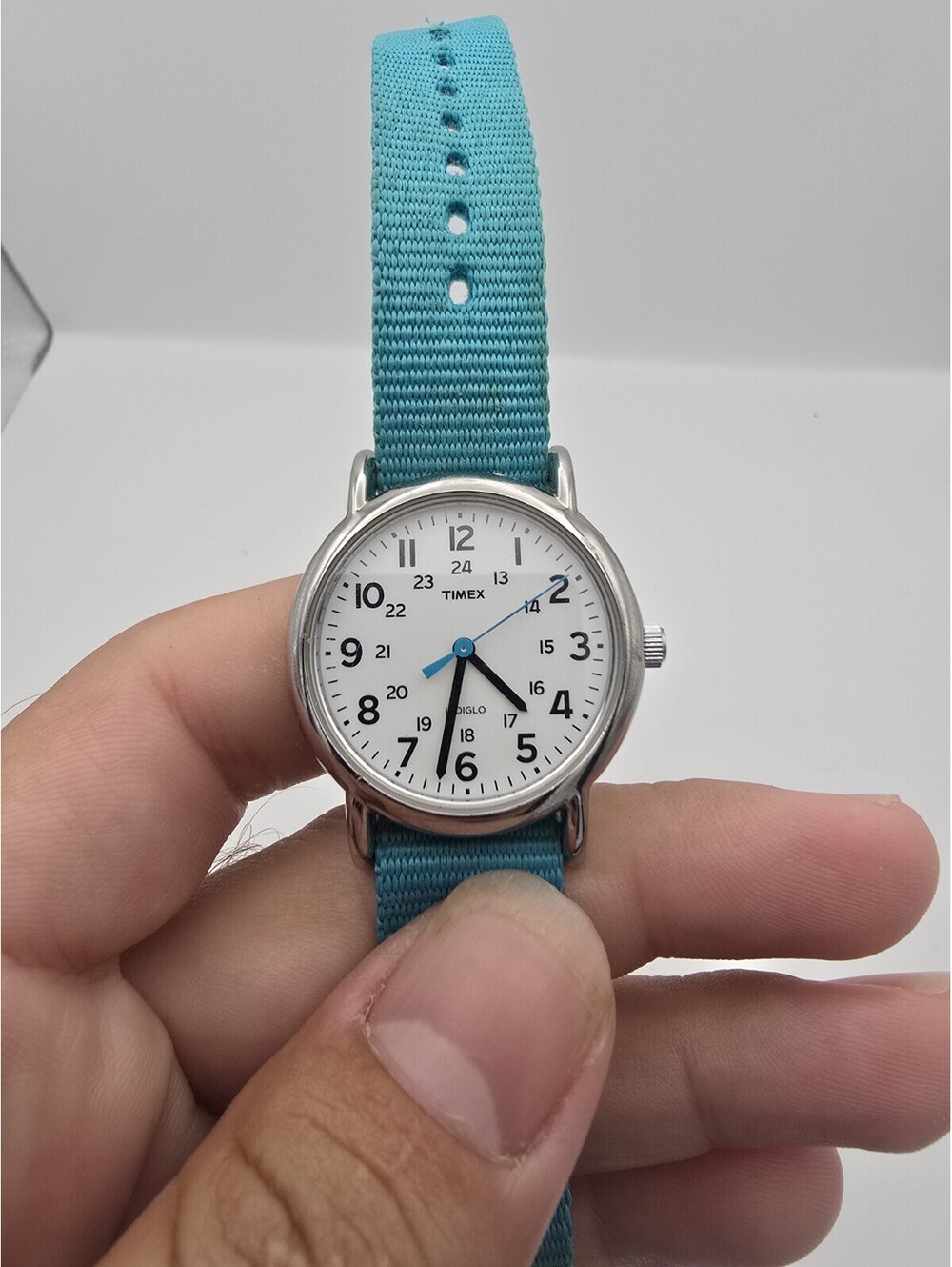 Timex Weekender Women Field Indiglo Nylon Quartz Analog 31mm Watch 7 1/2"